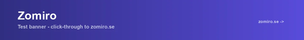 Zomiro test banner